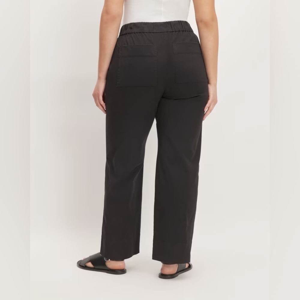 NWT Everlane The Easy Pant Black Size L Straight Leg - Picture 5 of 14
